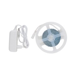 Комплект светодиодной ленты 12 В 4,8 Вт 60 Led/м 2835 IP20, теплый белый 3300K, 5 м Набор светодиодной ленты 12V 4,8W 60Led 2835 IP20 теплый белый, 5м