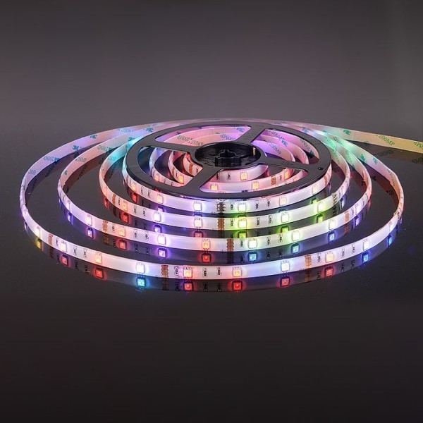 Светодиодная лента 12 В 14,4 Вт/м 60 Led/м 5050 IP20, RGB, 5 м Лента светодиодная 12V 14,4W 60Led 5050 IP20 RGB, 5м