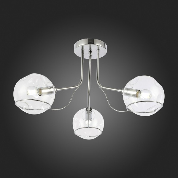 SLE102502-03 Светильник потолочный Хром/Прозрачный E14 3*40W BACA