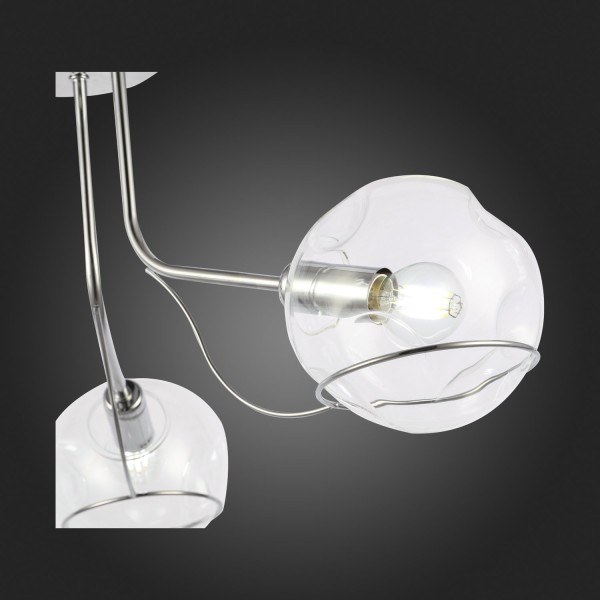 SLE102502-03 Светильник потолочный Хром/Прозрачный E14 3*40W BACA