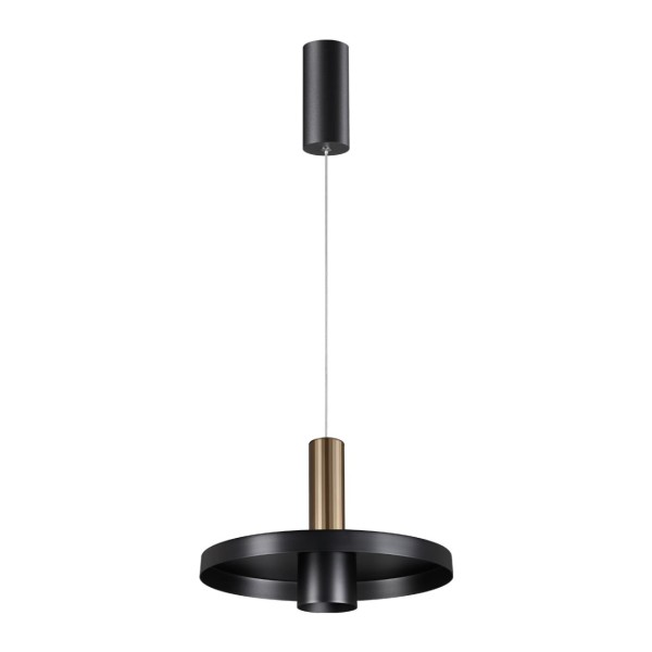 358984 OVER NT22 198 бронза светлая/черный Светильник светодиодный накладной, провод 2м IP20 LED 4000K 15W 220V ALBA