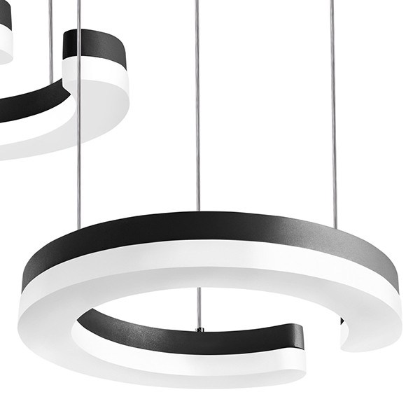 763347 Подвес UNITARIO 34.5W LED 3795LM ЧЕРНЫЙ МАТОВЫЙ 4000K