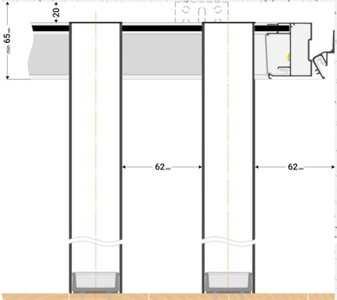 Перегородка межкомнатная DEKOR 1000