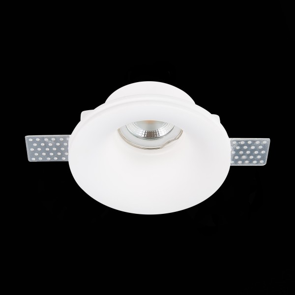 ST254.318.01 Св-к встр. из гипса Белый GU10 1*50W  IP20 D120xH50 180-240V Без ламп Встраиваемые светильники