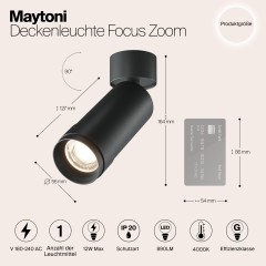 Потолочный светильник Technical C055CL-L12W4K-Z-B