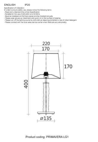 Настольная лампа Crystal Lux PRIMAVERA LG1 CHROME