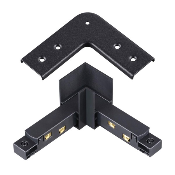 135105 SHINO NT20 117 черный Соединитель с токопроводом для шинопровода "L" IP20 48V FLUM