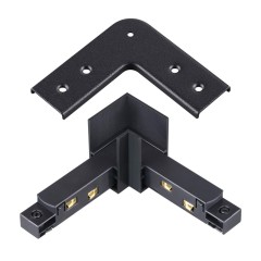 135105 SHINO NT20 117 черный Соединитель с токопроводом для шинопровода "L" IP20 48V FLUM