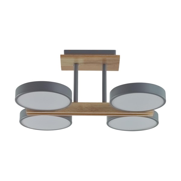 8031/72CL LEDIO LN25 264 серый, дерево/металл, акрил Потолочный светильник LED 72W 3000-6000К 220V PLATO
