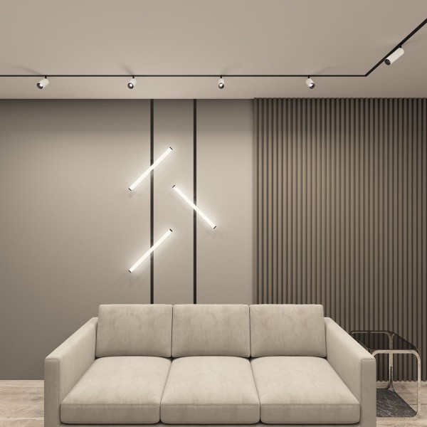 DK8040-BW+BK Акцентный светильник SMART SPOT 9W DIM 3000K-6000K, черный с белым, алюминий