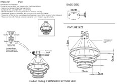 Люстра Crystal Lux FERNANDO SP158W LED COFFEE/BLACK