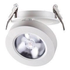357982 SPOT NT19 460 белый Встраиваемый светильник IP20 LED 3000К 12W 220V GRODA