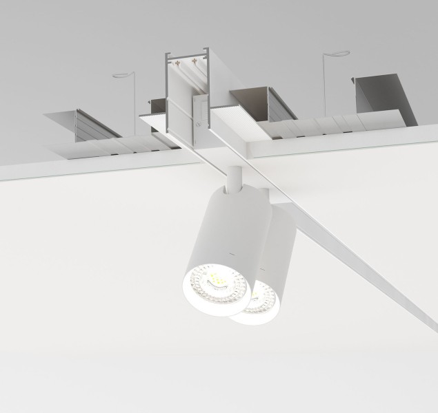 TR2012-WH Встраиваемый шинопровод SMART 2м под ГКЛ, белый