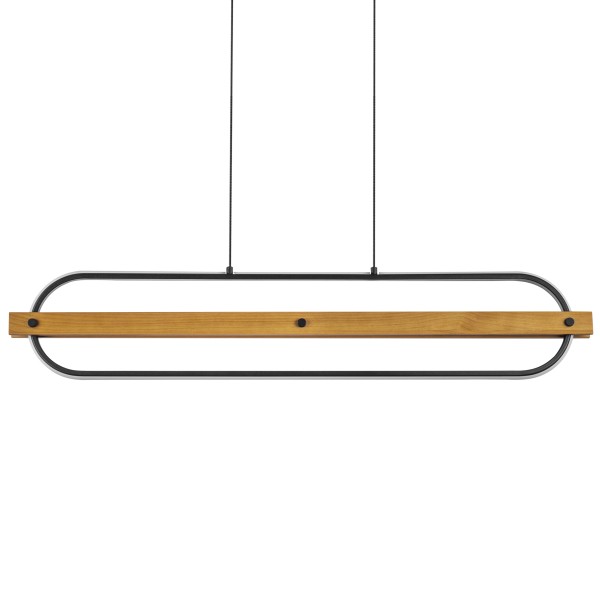 723337 Люстра LODI LED 36W 3240LM ЧЕРНЫЙ/ДЕРЕВО 3000K