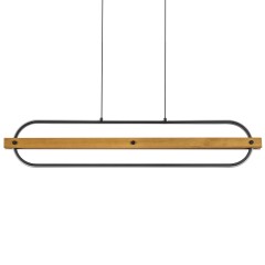 723337 Люстра LODI LED 36W 3240LM ЧЕРНЫЙ/ДЕРЕВО 3000K