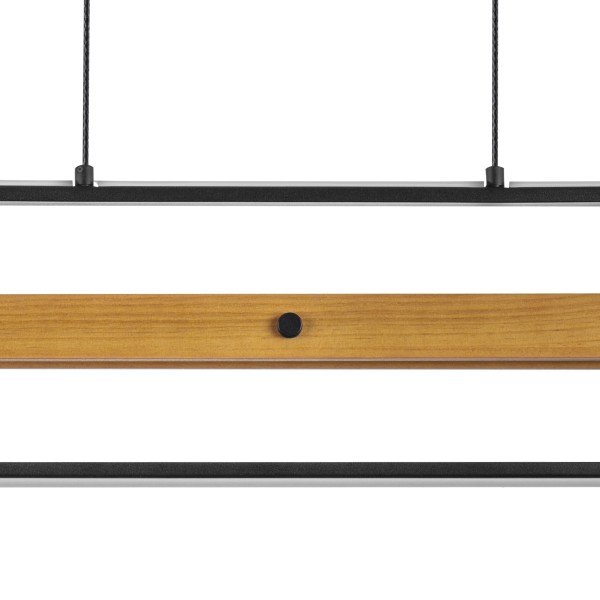 723337 Люстра LODI LED 36W 3240LM ЧЕРНЫЙ/ДЕРЕВО 3000K