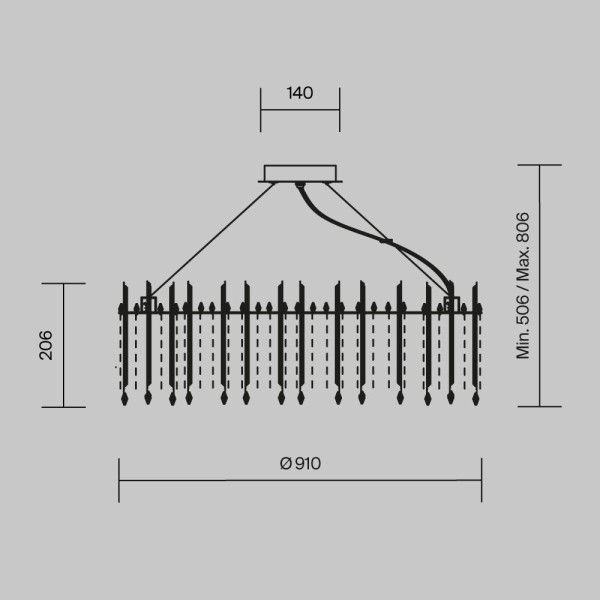 Подвесной светильник Maytoni MOD036PL-18N