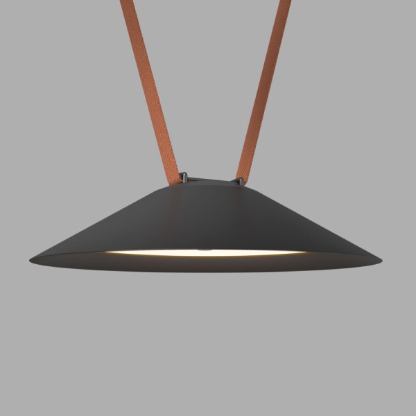 DK5565-BK Cветильник для трека-ремня Belty, серия Flow, со светодиодом, D300*H71мм, 48V DC, 20W, RA90, 120°, 3000K, IP20, черный, алюминий