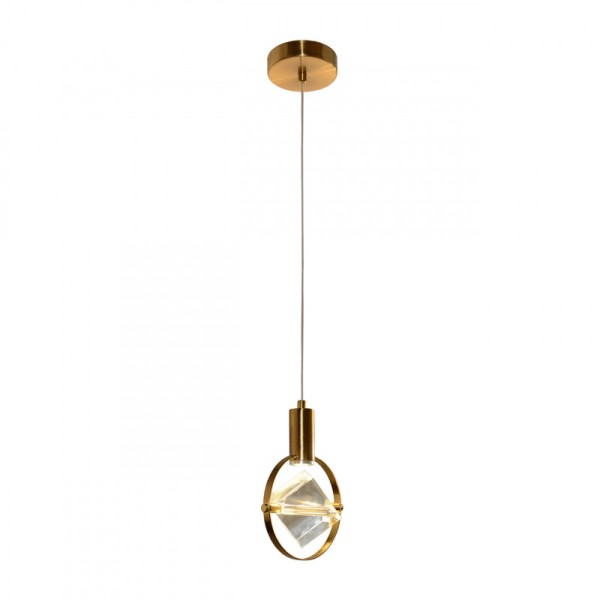 Люстра подвесная светодиодная, 1*3Вт, золотая бронза, 4000K CR.23453-1-P-GB-LED