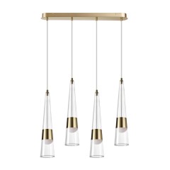 5043/42L L-VISION ODL24 435 глянц.золото/прозрачный/металл/стекло Люстра LED 42W 3000K 4167Лм LUMP