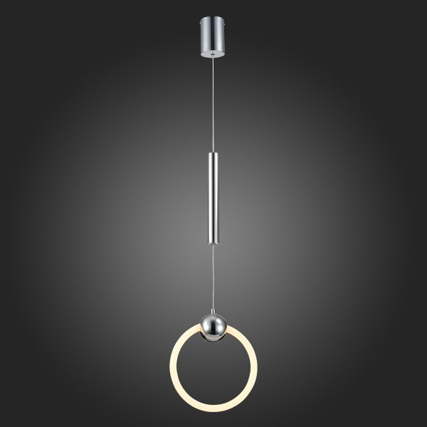 SL1578.103.01 Подвес ST-Luce Хром/Белый,Хром LED 1*15W 3000K GIERA