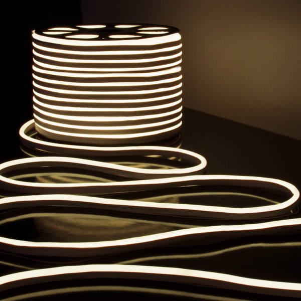 Светодиодный гибкий неон 220 В 9.6 Вт/м 120 Led/м 2835 IP67, односторонний дневной белый 4200 K, 50 м Гибкий неон 220V 9,6W 120Led 2835 IP67 односторонний дневной белый, 50 м