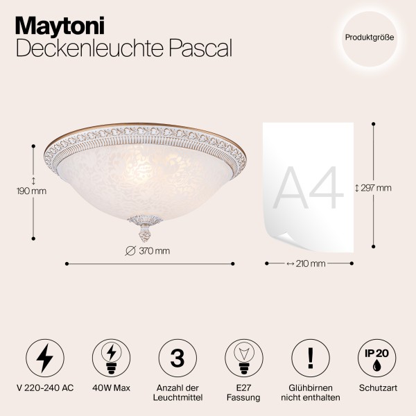 Потолочный светильник Maytoni C908-CL-03-W