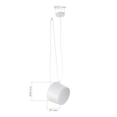 SLE120653-01 Подвес Белый/Белый E27 1*40W TRIESTE