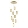 SL6506.203.09 Светильник подвесной ST-Luce Золотистый/Золотистый, Прозрачный LED 9*9W 3000K ALLUNGO