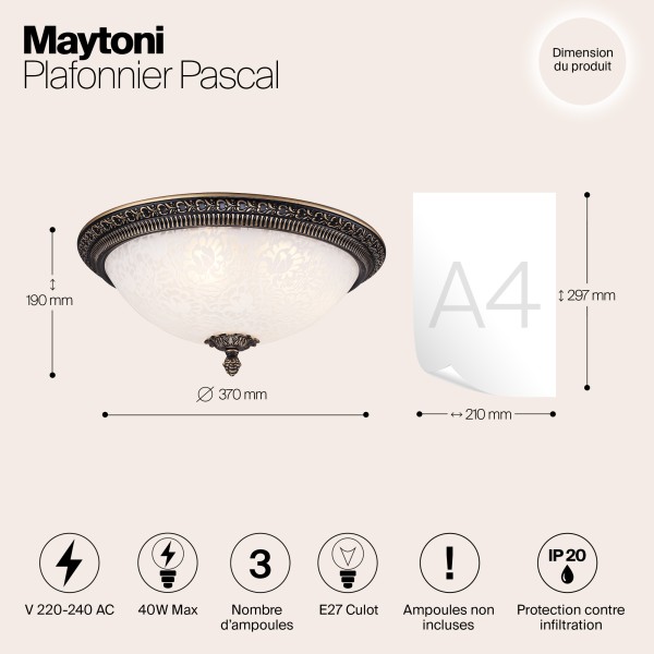 Потолочный светильник Maytoni C908-CL-03-R