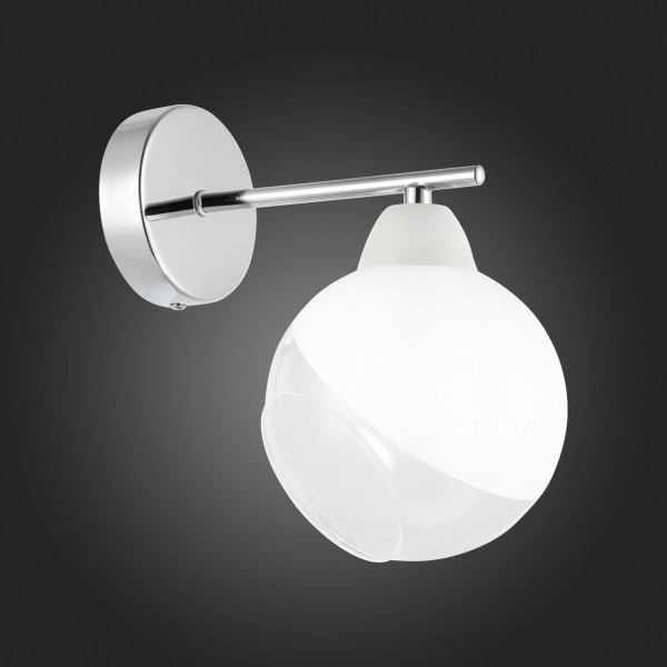 SLE102701-01 Светильник настенный Хром/Прозрачный, Матовый никель E14 1*40W GIORTE