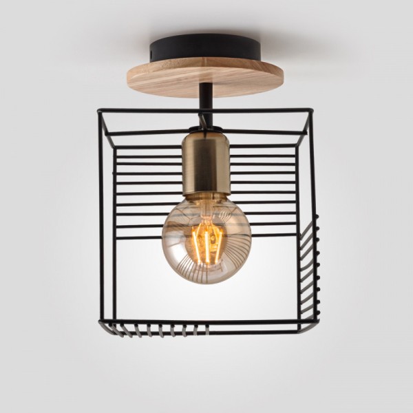 Люстра потолочная 1*60Вт E27 MD.4792-1-P BK