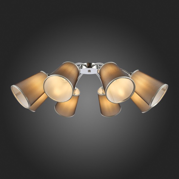 SLE103002-08 Светильник потолочный Хром/Черный E14 8*40W MALEONTE