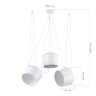 SLE120653-03 Светильник подвесной Белый/Белый E27 3*40W TRIESTE