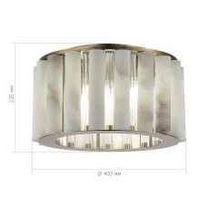 SL1516.302.06 Светильник потолочный ST-Luce Бронза, Прозрачный/Белый алебастр E14 6*40W DELIGHT