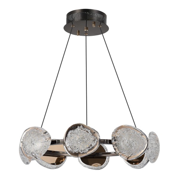 SL6018.203.64 Светильник подвесной ST-Luce черный/ золотистый / прозрачный LED 1*64W 4000K MYSTERY