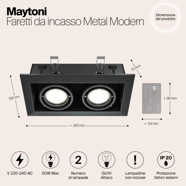 Встраиваемый светильник Technical DL008-2-02-B