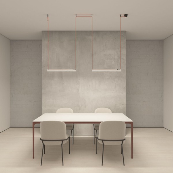 DK5573-WB Cветильник для трека-ремня Belty, серия Grill, со светодиодом, L642*W40*H45мм, 48V DC, 24W, RA90, 24°, 3000K, IP20, белый с черным, алюминий