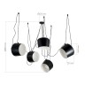 SLE120643-05 Светильник подвесной Черный/Черный E27 5*40W TRIESTE