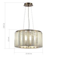 SL1516.303.06 Светильник подвесной ST-Luce Бронза, Прозрачный/Белый алебастр E14 6*40W DELIGHT