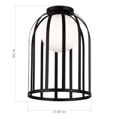 SL6129.402.01 Светильник потолочный ST-Luce Черный/Белый E27 1*60W NORDIC