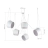 SLE120653-05 Светильник подвесной Белый/Белый E27 5*40W TRIESTE