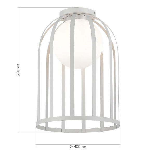 SL6129.502.01 Светильник потолочный ST-Luce Белый/Белый E27 1*60W NORDIC