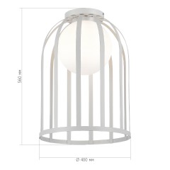 SL6129.502.01 Светильник потолочный ST-Luce Белый/Белый E27 1*60W NORDIC