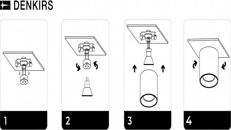 DK3040-WH Светильник накладной IP 20, 10 Вт, GU5.3, LED, белый, пластик
