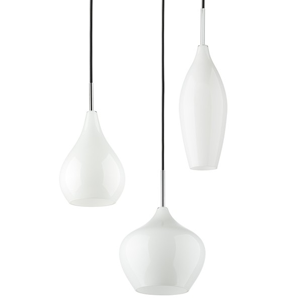 803050 Подвес PENTOLA 3х40W E14 ХРОМ/БЕЛЫЙ