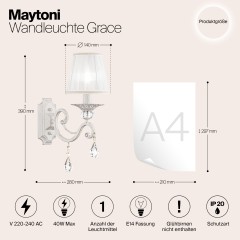 Настенный светильник (бра) Maytoni ARM247-01-G