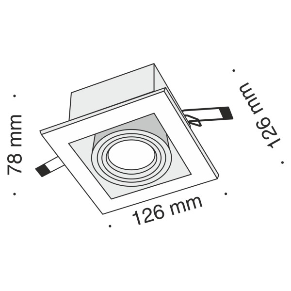 Встраиваемый светильник Technical DL008-2-01-S