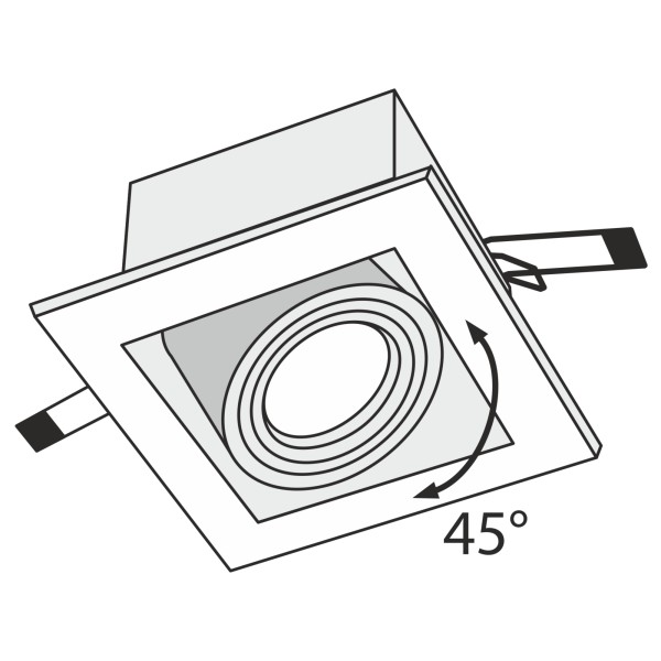 Встраиваемый светильник Technical DL008-2-01-S