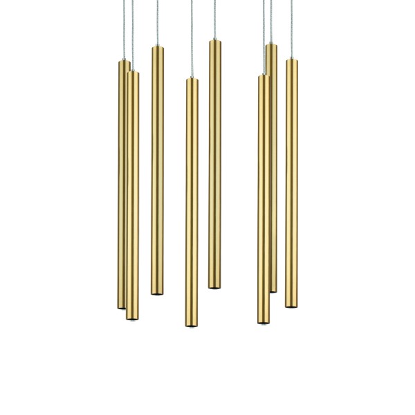 L8T747243 Люстра TUBO LED 40W 2560LM 25G ЗОЛОТО 4000K (574733+747243 (8шт)